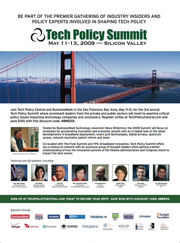 Tech Policy Summit ad for Business Week